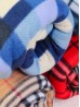 Double Sided Queen Size Plaid Flannel Blanket and Scarf Set (BL001316 + SF1638-08RBLU)